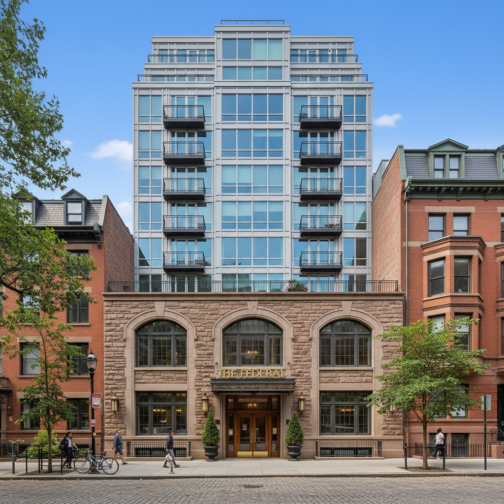 Boston apartment building exterior
